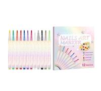 Stylos à ongles gel | Marqueurs de points de manucure avec 12 couleurs, stylos pratiques pour dessiner et décorer les ongles, parfaits pour les femmes, les épouses, les petites amies et la famille