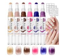 Stylos à Ongles Outil de Manucure Double Extrémité avec Embout Mousse | Marqueurs Gel pour Ongles pour Débutantes Adolescentes Femmes Domicile Manucure Salon