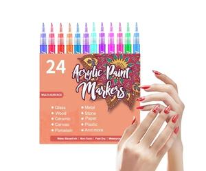 Stylos à ongles portables, marqueurs beaux-arts, kit de peinture avec pointes de précision, ensemble de marqueurs à ongles, outils pour ongles avec variété de couleurs, fournitures d'ongles pour les