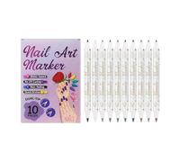 Stylos à Ongles pour Filles,10 Couleurs, Séchage Rapide, Tenue Longue Durée, Kit Manucure Idéal,Stylo Vernis et Adultes - Pour Filles, Ados, Mères, Salon, Maison, Fête, Vacances,
