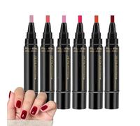 Stylos à ongles pour filles - 6 pièces 8 ml, outil de peinture à ongles longue durée à séchage rapide, précis | Stylo de vernis à manucure vibrant, pour femmes, adolescentes, mères, salon de pratique,