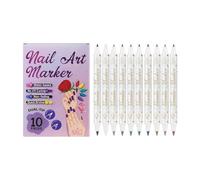 Stylos à ongles pour filles - Outil de beauté à séchage et longue durée en 10 couleurs, stylos pour vernis à ongles à séchage | Pour filles, femmes, adolescentes, mères