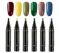 Stylos à ongles pour gel Stylos pour les , application facile de vernis gel | Outils de manucure pour l'art - de -te et kit de vernis à ongles professionnel, compact et propr