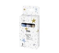 Stylos à paillettes - KREUL - Lot de 3 - 29 ml - Pointe fine - Multicolore
