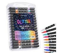 Stylos à paillettes | Marqueur d'art pour journal intime | Stylos gel étincelants - pour filles, enfants, adolescents, adultes, femmes, Pâques, Noël, anniversaire, école, travaux manuels