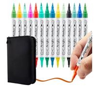 Stylos à Peindre Acrylique, 72 Couleurs Marqueurs de Dessin et Peinture, Stylos Peinture Colorés, Pour Pierre, Tissu, Bois, Métal, Verre, Céramique, Roches, Activités, Salle