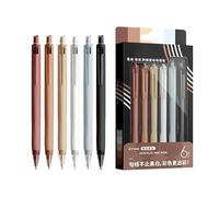 Stylos à pointe fine de couleur, 0,7 mm, 6 couleurs, rétractables et lisses, stylos à encre colorée à pointe fine, pour journal, écriture, peinture à base d'eau, dessin, croquis artistiques