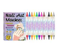 Stylos à points pour ongles à séchage rapide, 12 couleurs, ensemble d'outils de peinture artistique longue durée, kit de manucure de précision | Voyage d'affaires intérieur école petite amie femme ami