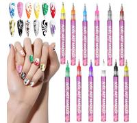 Stylos à Vernis,12 Couleurs Outils DIY Pour Art Des Ongles,Marqueurs de Pointillage pour Ongles | Pour Filles, Épouse, Petite Amie, Fille, Fêtes, Noël, Anniversaire, Soirée, Salon À Domicile, Débutant