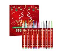 Stylos à Vernis à Ongles | 12 Couleurs Outil de Dessin pour Manucure | 0,3mm Marqueur À Pointiller Pointe Fine Pour Ongles | pour Femmes Filles Art Design Dessin Graffiti Salon Maison Beauté Pratique