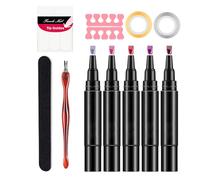 Stylos À Vernis À Ongles - Kit De Manucure Avec 5 Couleurs À Pointe Fine - Stylo Liner Dessin Sur Ongles Pour Femmes,Voyage Déplacement Professionnel Intérieur École Petite Amie Épouse