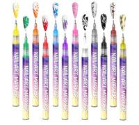 Stylos À Vernis À Ongles,Marqueur Liner 3D 12 Couleurs - Stylo Acrylique à Pointe Fine pour Design d'Ongles,pour Maison Fête Voyage Séance Photo Mariage Pratique Rencontre Quotidien Noël Femmes