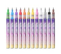Stylos à Vernis à Ongles | Séchage Rapide Résistant Aux Bavures Liner 12 Pièces | Kit de Stylos Vernis Gel | pour Filles Adultes Femmes Débutants Art Peinture Création Toile Salon
