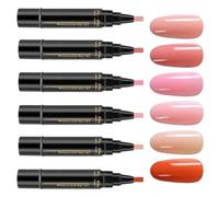 Stylos à vernis ongles 6 pièces, stylo Gel français séchage vite 1 étape