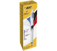 BIC 4 couleurs Multifonction 3+1HB Stylo bille rétractable pointe moyenne 1 mm + porte-mine