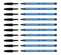 Stylos bille - BIC - Cristal SOFT - Pointe moyenne 1,2 mm - Encre noire - Lot de 10