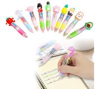 Stylos Bille Rétractables 4 Couleurs,10pcs Mini Stylos à Bille Multicolores,Stylo Cadeaux de Fête,Anniversaire,Noël,Multicolores à Stylo Bille Rétractable,Ensemble Stylo Bille,Mini Stylos Bille