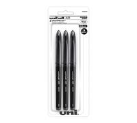 Stylos bille uni-ball AIR pointe fine (0,7 mm) noir, lot de 3