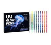 Stylos Body Art 18 couleurs 9 pièces double embout néon lavables