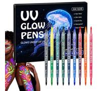 Stylos Body Art 9 Pièces 18 Couleurs Lavables Temporaires Double Pointe