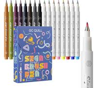 Stylos Calligraphie À Fudenosuke Feutre-16 Stylos Calligraphie De Couleur Avec Pointe Pinceau Pour Le Écriture Manuelle, La Calligraphie, Le Dessin, L'écriture, Le Bullet Journal Gc-Sb16