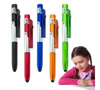 Stylos capacitifs pour écran tactile, stylos à encre capacitive à pointes capacitives 4 en 1, stylo capacitif multifonctionnel, stylos à écran tactile polyvalent, stylos capacitifs avec stylet