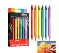 Stylos Couleur Pointe Fine,6 couleurs lavables rétractables écriture fluide 0,7 mm,Stylos à pointe fine colorés - Pour Bureau École Écriture Journal Créatif Croquis Artistiques Esquisses BD
