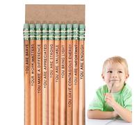 Stylos D'affirmation - Crayons Amusants, Stylos En Bambou Inspirants | Crayons Avec Des Paroles Positives Encourageantes, Stylos À Bille Rétractables, Stylos De Motivation, Accessoires De Rentrée Scol