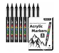 Stylos d'art avec pointes de pinceau souples Marqueur aquarelle Surligneur pour projets de peinture et artisanat créatif Peinture Marqueur Art Aquarelle