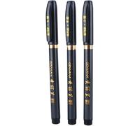 Stylos De Calligraphie, Feutre À Pinceau Souple, Lot De 3 Feutres Noirs Pointe Souple Pour Calligraphie Chinois Calligraphie Japonaise Stylo À Encre D'ecriture Brosse Stylo Art Script