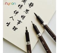 Stylos De Calligraphie Japonais,Brosse Pour Signature De Mots Chinois,Papeterie D'apprentissage,Marqueurs D'art,Fournitures Scolaires,3 Pièces/Lot