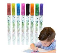 Stylos de contour à double ligne, marqueur de contour automatique, marqueurs scintillants à double ligne Craft Art 8 couleurs - Set de marqueurs à dessin set de marqueurs pour peindre