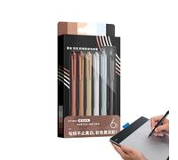 Stylos de couleur à pointe fine - Lavables 0,7 mm 6 couleurs rétractables | Lot de stylos de couleur acrylique | Pour la maison, le bureau, l'école, la prise de notes, le journal, les croquis