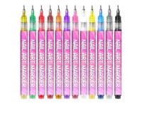 Stylos de dessin à ongles faits à la main - Décoration d'ongles de précision pour ongles | Marqueurs gel colorés avec pointe fluide - Outil créatif à main pour salon ou projets de conception de maison