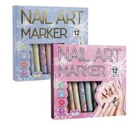 Stylos de dessin à ongles - Marqueurs à pointe fine à séchage rapide et anti-taches | Lot de 15 x 13,2 cm, poids 150 g, standard et couleurs, cosmétiques pour studio à domicile, amateurs, mères
