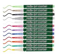 Stylos de manucure - Collection de 12 teintes festives assorties, outil artisanal facile à prendre en main, permet des designs d'ongles personnalisés sans effort, finition longue durée pour une expres