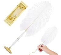 Stylos de mariage, autrrich plume de plume invité de signature de stylo à balle à balle de mariage plume de mariage avec porte-gold stand ballpoint ballpoint écriture pour le mariage de la calligraph