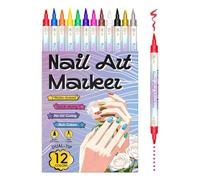 Stylos de peinture à ongles - 12 couleurs à séchage rapide - Marqueurs de pointillés pour femmes, filles, petites amies, filles, débutants, vacances, Noël, anniversaire, salon à domicile