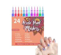Stylos de peinture à ongles - Pointe fine - Outils de manucure à séchage rapide | 0,5 mm - Pour dessin, peinture, pois, travaux manuels, filles, adolescents, adultes, débutants, beauté