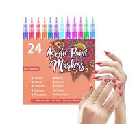 Stylos de peinture à ongles - Séchage rapide et étanche - Pointe fine - Stylos de dessin à ongles gel pour , femmes, adolescents, adultes, débutants, dessins, pois, travaux manuels, salon à