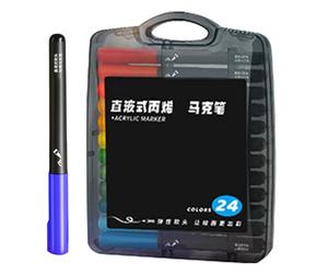 Stylos De Peinture Acrylique, 24 Marqueurs Artistiques À Base D'eau, Pointe Souple À Grain Droit, Opaque, Superposable, Séchage Rapide, Résistant À La Décoloration Pour Toile, Tissu, Bois, Papier, Ver