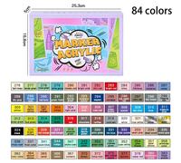 Stylos De Peinture Acrylique Pour Artiste,Pinceau Marqueur,Stylo Pour Peinture Rupestre,Verre,Tissu Céramique,Carte De Bricolage,Fournitures Artistiques Exécutives,18/84 Couleurs - Type 84 Colors