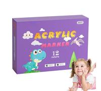 Stylos de peinture acrylique, stylo acrylique pour | Marqueur peinture acrylique permanent 12/24/36 couleurs stylo de peinture - marqueur d'eau pointe douce à séchage rapide marqueur