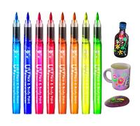 Stylos de Peinture Faciale Stylo UV Réactif Doux et | Marqueurs Sans Danger Pour La Peau pour Toute la et Adultes pour Halloween Déguisement Fête Festival