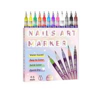 Stylos de Peinture pour Ongles,Marqueur À Séchage Rapide Et Anti-Tâches 12 Pièces | Stylos de Vernis à Ongles pour l'Art de la Peinture,Pour, Adultes, Femmes, Débutants, Toile, Ongle, Art, Salon, Mai