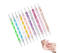 Stylos De Pointillage Pour Ongles,10 Pièces Outils Modelage pour Manucure | Stylos à Points de Sculpture d'Ongles,Femme Épouse Maman Maison Appartement Salon Beauté Voyage Coffret Cadeau