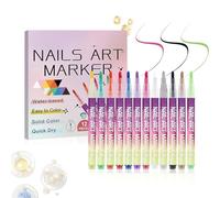 Stylos De Vernis À Ongles 12 Couleurs Marqueurs À Base D'Eau