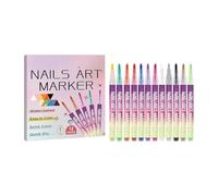 Stylos De Vernis À Ongles 12 Couleurs Marqueurs à Base d'Eau à Séchage
