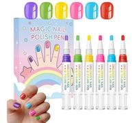 Stylos De Vernis À Ongles 6 Couleurs Séchage Rapide Imperméable Et Pelable