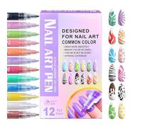 Stylos de vernis à ongles: ensemble de dessin acrylique à séchage rapide de 12 couleurs, outils d'art de griffonnage d'ongles, kit de manucure créatif | débutants adolescentes femmes
